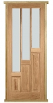 Coventry Prehung Solid Oak External Door (frosted glass)